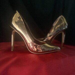Daisie Rose Gold Patent Pumps
